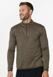ENDURANCE Langarmshirt LEDGER Dunkelgrün/Khaki