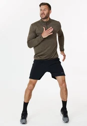 ENDURANCE Langarmshirt LEDGER Dunkelgrün/Khaki