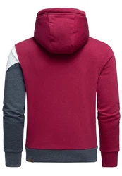 Amaci&Sons Kapuzenpullover TEMPE Bordeaux/Dunkelrot