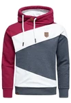Amaci&Sons Kapuzenpullover TEMPE Bordeaux/Dunkelrot