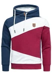 Amaci&Sons Kapuzenpullover TEMPE Bordeaux/Dunkelrot