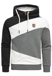 Amaci&Sons Kapuzenpullover TEMPE Grau/Dunkelgrau/Hellgrau/Creme