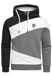 Amaci&Sons Kapuzenpullover TEMPE Grau/Dunkelgrau/Hellgrau/Creme