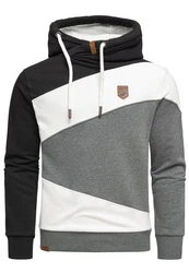 Amaci&Sons Kapuzenpullover TEMPE Grau/Dunkelgrau/Hellgrau/Creme