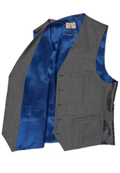 CG Club of Gents Anzugweste CG Curt Grau/Hellgrau/Hellblau/Dunkelblau