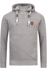 Indicode Hoodie Meza Hellgrau/Grau/Dunkelgrau