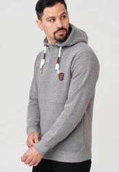 Indicode Hoodie Meza Hellgrau/Grau/Dunkelgrau