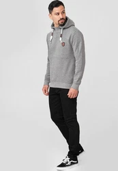 Indicode Hoodie Meza Hellgrau/Grau/Dunkelgrau
