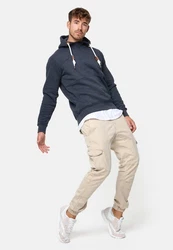 Indicode Hoodie Meza Dunkelblau/Braun/Grau/Hellblau