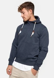 Indicode Hoodie Meza Dunkelblau/Braun/Grau/Hellblau