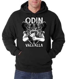 Youth Designz Kapuzenpullover Odin Valhalla Herren Hoodie Grün/Creme