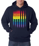 Youth Designz Kapuzenpullover Amerika Flagge Pride Herren Hoodie Mischfarben/Dunkelblau