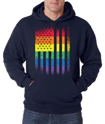 Youth Designz Kapuzenpullover Amerika Flagge Pride Herren Hoodie Mischfarben/Dunkelblau