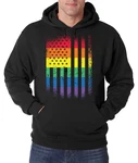 Youth Designz Kapuzenpullover Amerika Flagge Pride Herren Hoodie Mischfarben/Schwarz