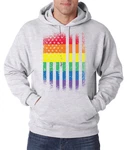 Youth Designz Kapuzenpullover Amerika Flagge Pride Herren Hoodie Mischfarben/Hellgrau/Grau/Silber