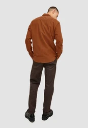 Jack & Jones Langarmhemd Cord Flanell Hemd Shacket JJECLASSIC (4296) Hellbraun