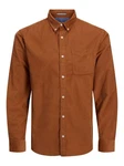 Jack & Jones Langarmhemd Cord Flanell Hemd Shacket JJECLASSIC (4296) Hellbraun