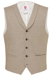CG Club of Gents Anzugweste Sakko Beige/Braun/Khaki