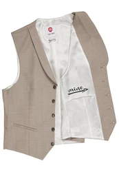 CG Club of Gents Anzugweste Sakko Beige/Braun/Khaki