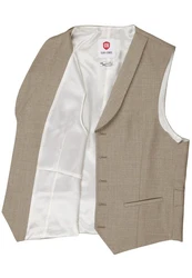 CG Club of Gents Anzugweste Sakko Beige/Braun/Khaki