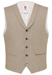 CG Club of Gents Anzugweste Sakko Beige/Braun/Khaki