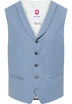 CG Club of Gents Anzugweste Sakko Grau/Hellblau/Blau