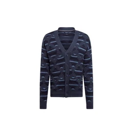 Strickjacke blau regular (1-tlg)