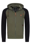 Indicode Herren Arbutus Kapuzensweatjacke Dunkelgrün