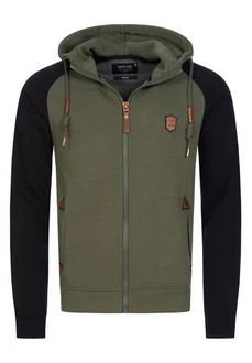 Indicode Herren Arbutus Kapuzensweatjacke Dunkelgrün