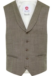 CG Club of Gents Anzugweste Philipp Grau/Braun/Beige/Khaki