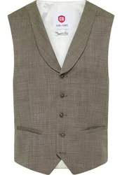 CG Club of Gents Anzugweste Philipp Grau/Braun/Beige/Khaki