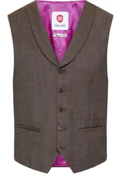 CG Club of Gents Anzugweste Philipp Lila/Rosa/Braun/Grau
