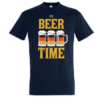 Youth Designz T-Shirt IT'S BEER TIME Dunkelblau/Blau Youth Designz T-Shirt IT'S BEER TIME Dunkelblau/Blau