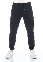 riverso Cargohose RIVHanno Slim Fit Herren Hose Dunkelblau/Schwarz/Blau