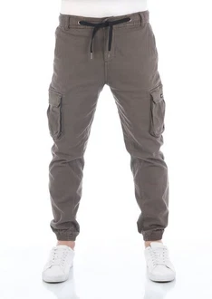 riverso Cargohose RIVHanno Slim Fit Herren Hose Khaki/Dunkelgrün
