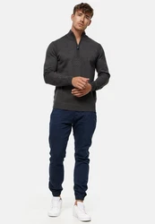 Indicode Strickpullover Pointeau Dunkelgrau/Grau