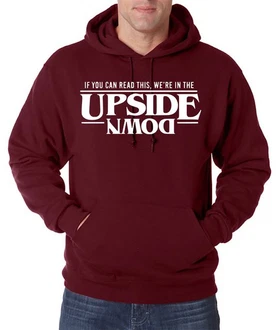 Youth Designz Kapuzenpullover Upside Down Stranger Herren Hoodie Bordeaux/Dunkelrot/Rot Youth Designz Kapuzenpullover Upside Down Stranger Herren Hoodie Bordeaux/Dunkelrot/Rot