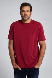 JP1880 T-Shirt Basic Rundhals Dunkelrot/Bordeaux/Rot