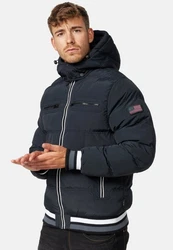 Indicode Herren Marlon Steppjacke in Daunenjacken-Optik Winterjacke Übergangsjacke 