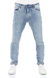 Riverso Herren Jeans Hose RIVToni Tapered Fit Jeanshose Light Blue Denim