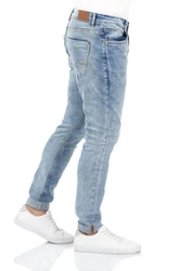 Riverso Herren Jeans Hose RIVToni Tapered Fit Jeanshose Light Blue Denim