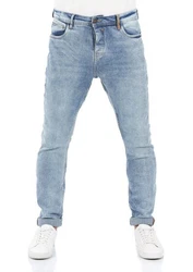 Riverso Herren Jeans Hose RIVToni Tapered Fit Jeanshose Light Blue Denim