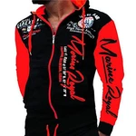 Jaylvis Collegejacke Herren Sweatjacke Sportjacke Joggingjacke mit Kapuze Marine/Royal