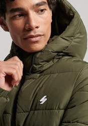 Superdry Steppjacke HOODED SPORTS PUFFR JACKET schwarz/moos