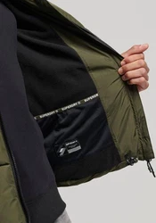 Superdry Steppjacke HOODED SPORTS PUFFR JACKET schwarz/moos