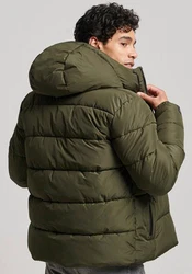 Superdry Steppjacke HOODED SPORTS PUFFR JACKET schwarz/moos