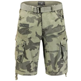 Cargoshorts Herren kurze Hose Brpanoramique Camo (1-tlg) Mit Grtel
