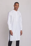 Next Businesshemd Kurta Grün/Weiß/Beige
