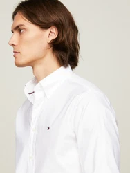 Tommy Hilfiger TAILORED Businesshemd CL FLEX OXF RF SHIRT Weiß/Creme/Hellblau