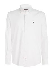 Tommy Hilfiger TAILORED Businesshemd CL FLEX OXF RF SHIRT Weiß/Creme/Hellblau